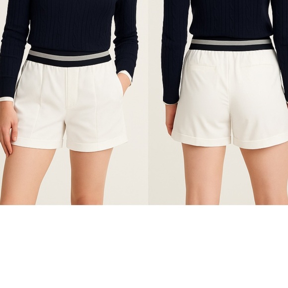 Puma White Women's Shorts with Black Waistband (Worn for Golf and Tennis) SZ:M - Picture 9 of 9